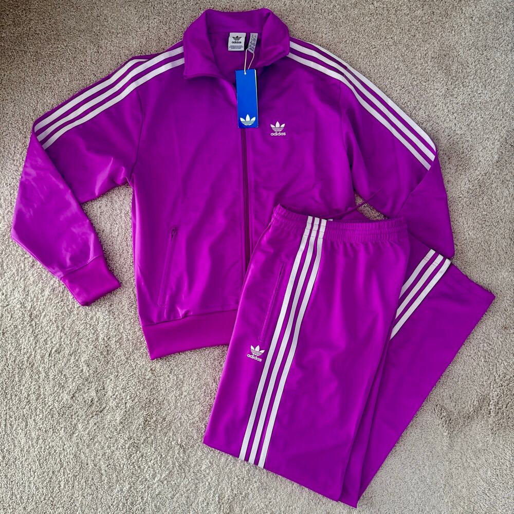 Adidas Firebird Track Set Jacket Pants purple burst women XSmall IY4736 IY4726